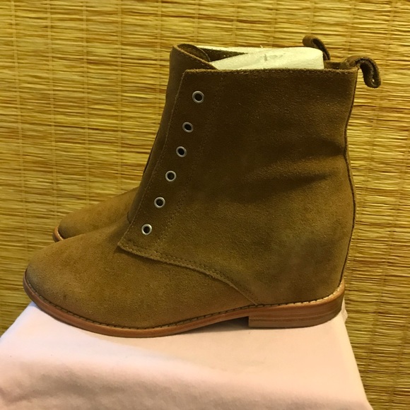Victoria Secret Suede Wedge Booties - Picture 2 of 5